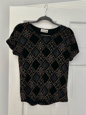 Jaipur beaded short sleeve top
